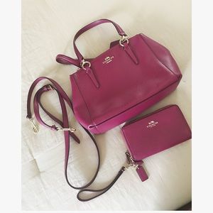 Coach bag with wallet